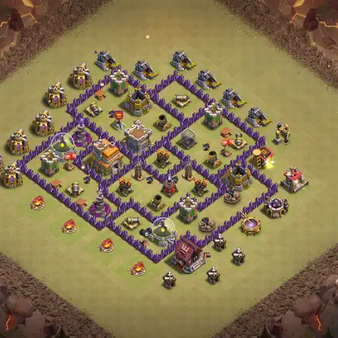 TH7 anti air cwl war base layout #151