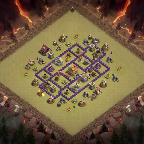 TH7 anti air cwl war base layout #160