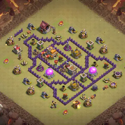 TH7 anti dragon cwl war base layout #202