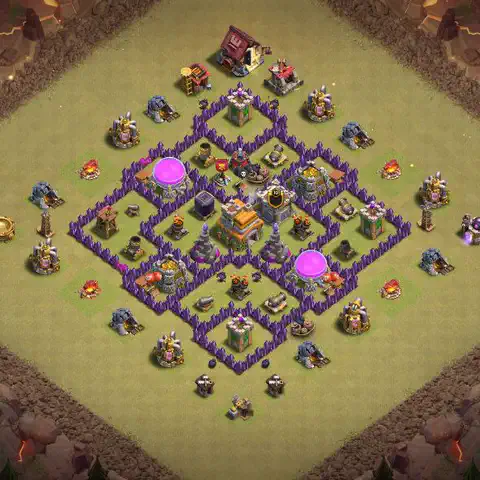 TH7 anti air war defense base layout #102
