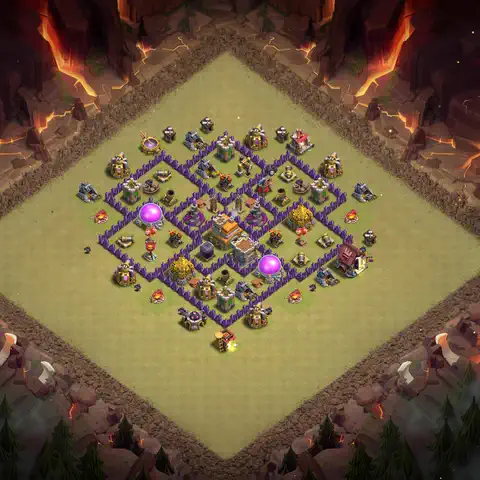 TH7 anti air war defense base layout #108