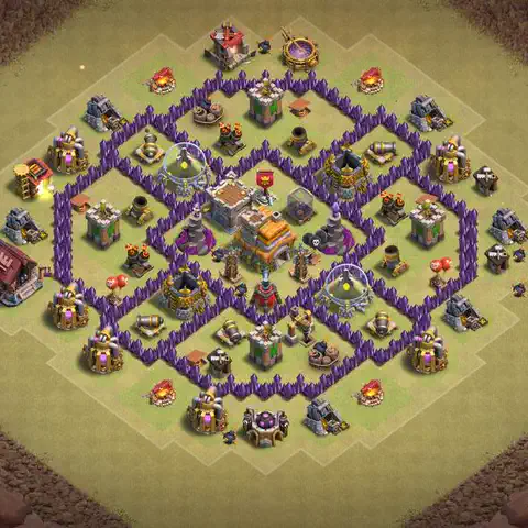 TH7 anti air war defense base layout #117