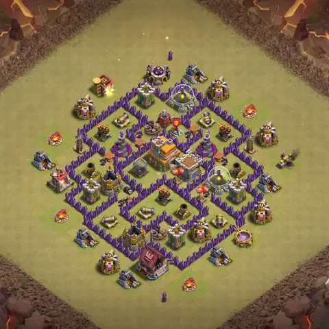 TH7 anti air war defense base layout #120