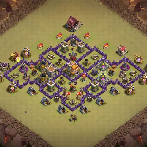 TH7 anti dragon war defense base layout #132