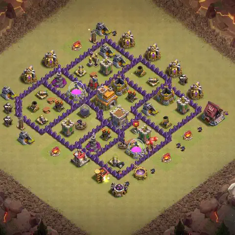 TH7 anti dragon war defense base layout #138