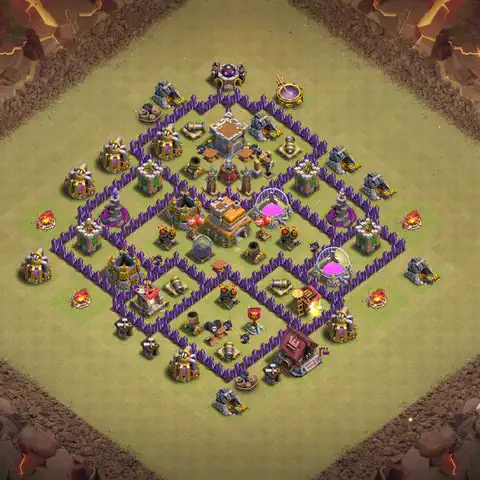 TH7 anti dragon war defense base layout #141