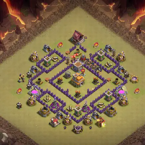 TH7 anti air war defense base layout #168