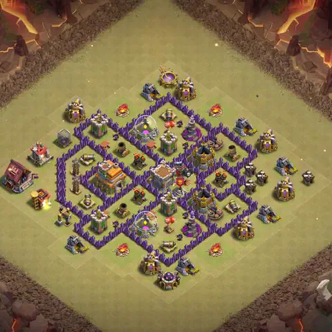 TH7 anti dragon war defense base layout #183