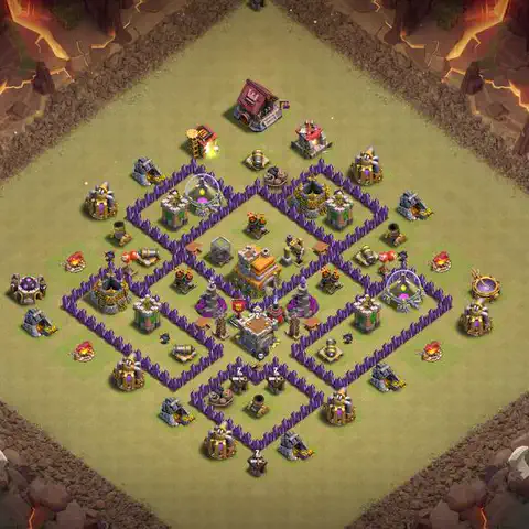 TH7 anti air war defense base layout #186