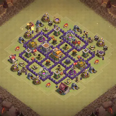 TH7 anti dragon war defense base layout #192