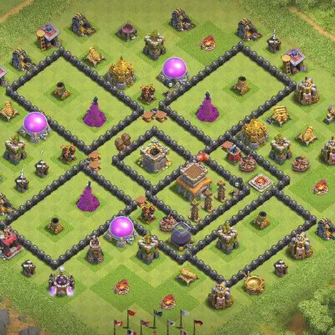 TH8 farming loot base layout #242