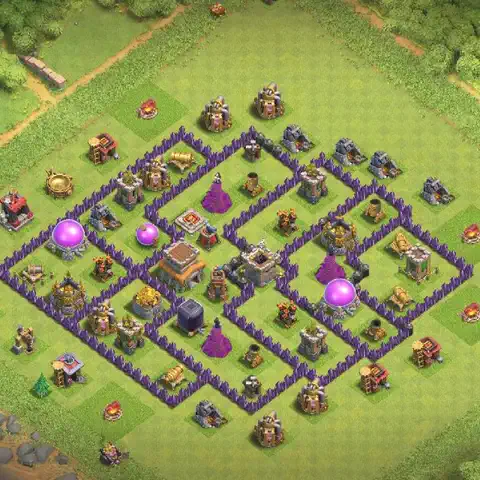TH8 farming loot base layout #243