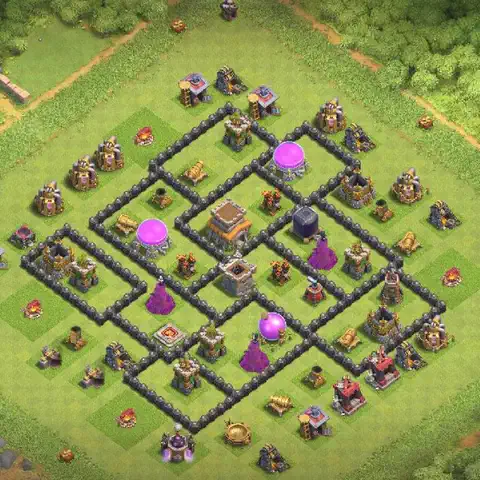 TH8 farming loot base layout #250