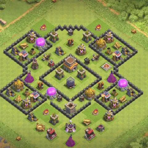 TH8 farming loot base layout #253