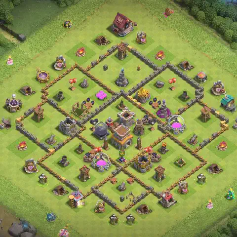 TH8 farming loot base layout #255