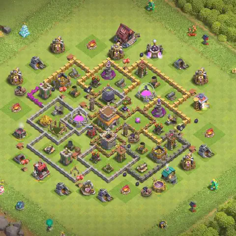 TH8 farming loot base layout #258