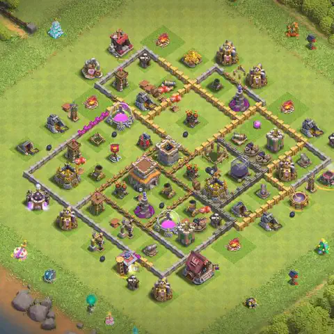 TH8 farming loot base layout #260