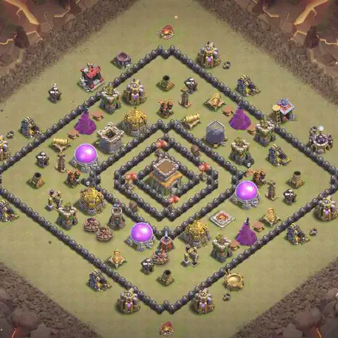 TH8 anti dragon anti 3-star war base layout #029
