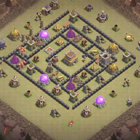 TH8 anti dragon anti 3-star war base layout #032