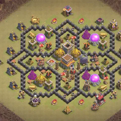 TH8 anti dragon anti 3-star war base layout #038
