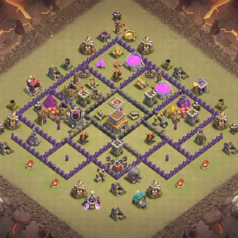 TH8 anti dragon anti 3-star war base layout #065