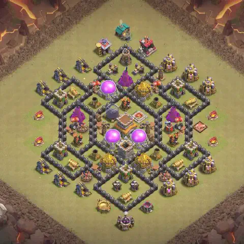 TH8 anti dragon anti 3-star war base layout #089