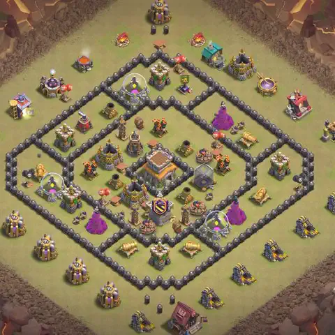 TH8 anti dragon anti 3-star war base layout #155