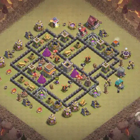TH8 anti air anti 3-star war base layout #161