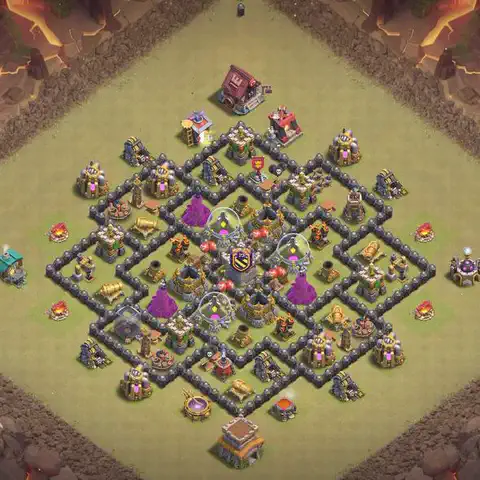 TH8 anti air anti 3-star war base layout #170