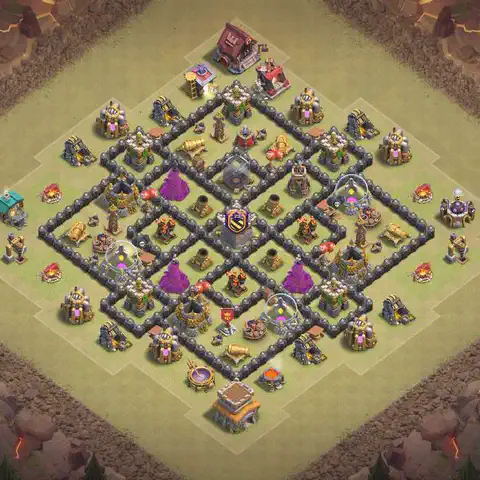 TH8 anti dragon anti 3-star war base layout #173