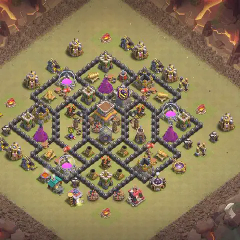 TH8 anti dragon anti 3-star war base layout #209