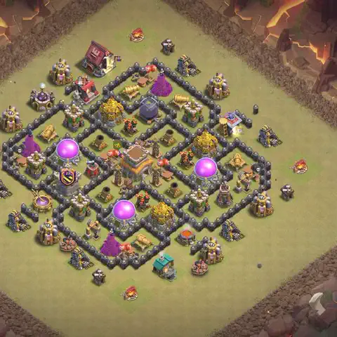 TH8 anti dragon anti 3-star war base layout #212
