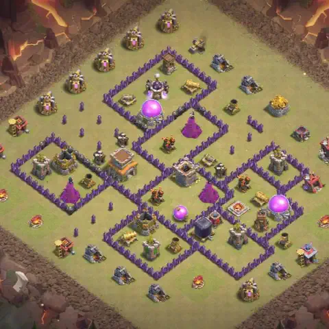 TH8 anti dragon cwl war base layout #004
