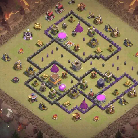 TH8 anti air cwl war base layout #007