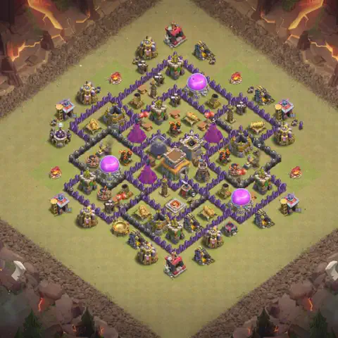TH8 anti air cwl war base layout #010