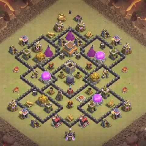 TH8 anti dragon cwl war base layout #013