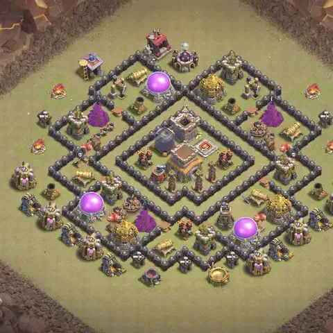 TH8 anti dragon cwl war base layout #028