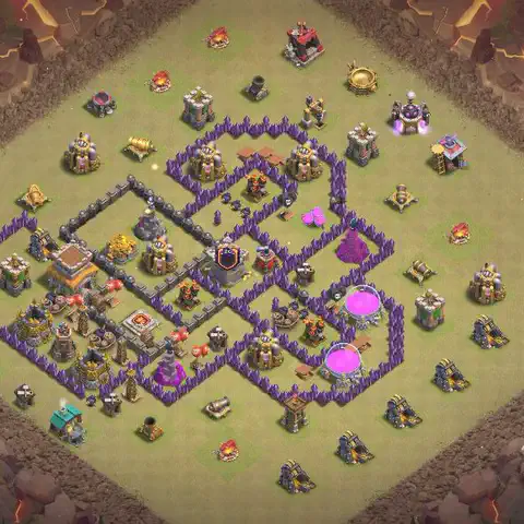 TH8 anti air cwl war base layout #067