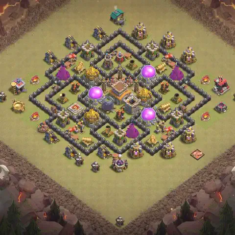 TH8 anti dragon cwl war base layout #088