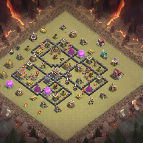 TH8 anti dragon cwl war base layout #109