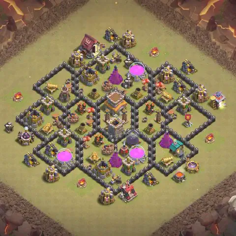 TH8 anti air cwl war base layout #151