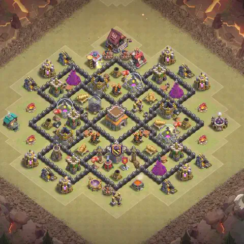 TH8 anti dragon cwl war base layout #172
