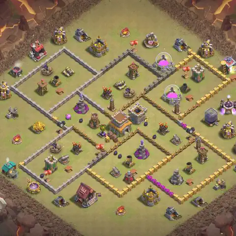 TH8 anti air cwl war base layout #175