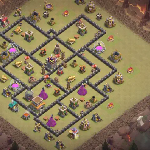 TH8 anti dragon cwl war base layout #178