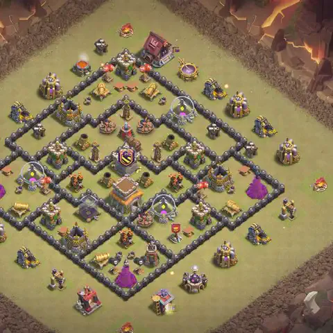 TH8 anti air cwl war base layout #193