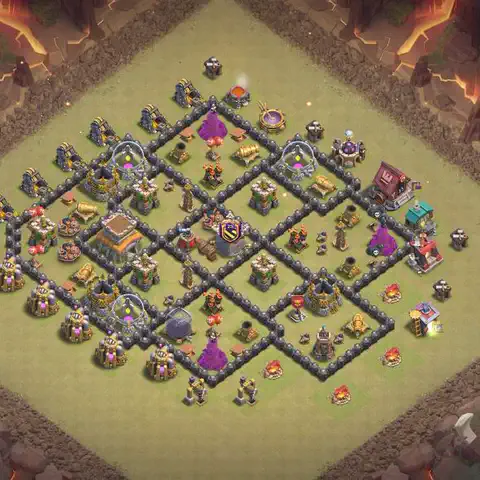 TH8 anti dragon cwl war base layout #220