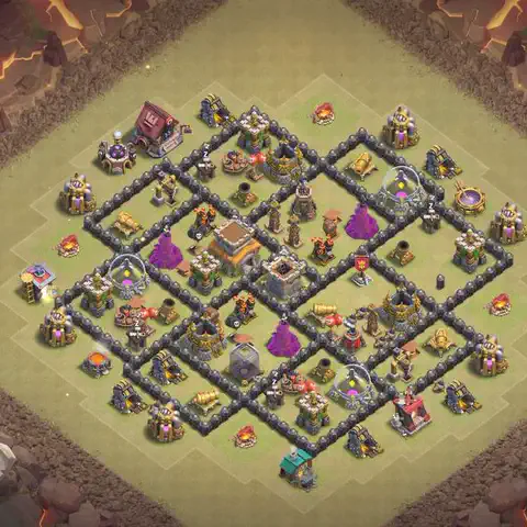 TH8 anti air war defense base layout #159