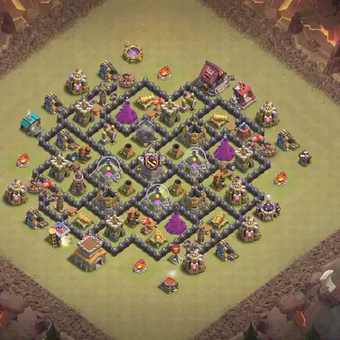TH8 anti air war defense base layout #171