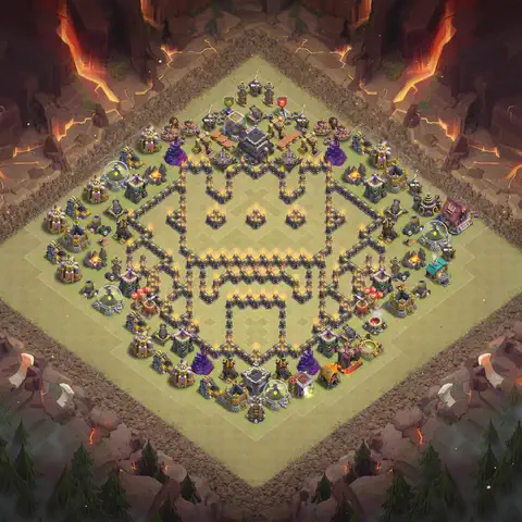 TH9 farming loot base layout #036