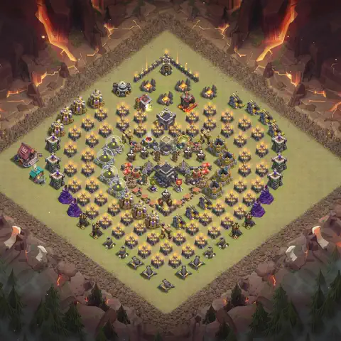 TH9 farming loot base layout #041